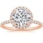14K Rose Gold Waverly Halo Diamond Ring (1/2 ct. tw.), smalltop view
