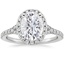 18K White Gold Joy Half-Coverage Diamond Ring, smalltop view