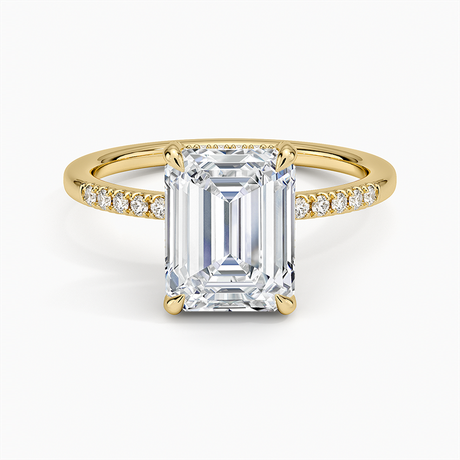 18K Yellow Gold Viviana One-Quarter Coverage Diamond Ring