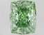 3.01 Ct. Fancy Vivid Green Cushion Lab Grown Diamond
