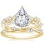 18K Yellow Gold Amaranta Diamond Ring (1/2 ct. tw.) with Winding Willow Diamond Ring