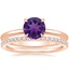 14K Rose Gold Petite Elodie Ring with Luxe Ballad Diamond Ring