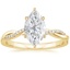 18K Yellow Gold Petite Twisted Vine Diamond Ring (1/8 ct. tw.), smalltop view
