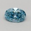 0.36 Ct. Fancy Vivid Blue Oval Lab Grown Diamond
