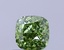 0.89 Ct. Fancy Vivid Green Cushion Lab Grown Diamond