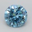 0.90 Ct. Fancy Vivid Blue Round Lab Grown Diamond