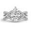 Custom Woven Band Moissanite and Diamond Ring