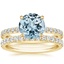 18KY Aquamarine Amelie Diamond Bridal Set, smalltop view