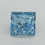 1.56 Ct. Fancy Vivid Blue Princess Lab Grown Diamond