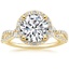 18K Yellow Gold Luxe Willow Halo Diamond Ring (2/5 ct. tw.), smalltop view