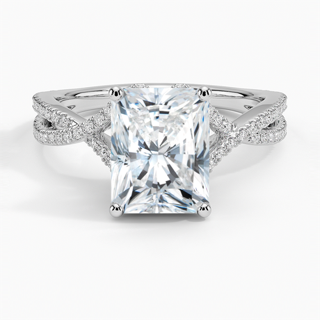 Twisting Split Shank Diamond Ring