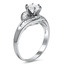 The Dymphna Ring, smalltop view on a hand