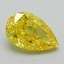 2.04 Ct. Fancy Vivid Yellow Pear Lab Grown Diamond
