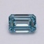 1.22 Ct. Fancy Intense Blue Emerald Lab Grown Diamond