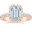 14K Rose Gold Sienna Halo Three-Quarter Coverage Diamond Ring (3/4 ct. tw.), smalltop view