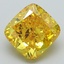 2.65 Ct. Fancy Vivid Yellow Cushion Lab Grown Diamond