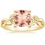 18K Yellow Gold Budding Willow Solitaire Ring, smalltop view