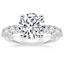 18K White Gold Montage Diamond Ring, smalltop view