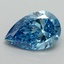 4.02 Ct. Fancy Vivid Blue Pear Lab Grown Diamond