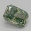 1.53 Ct. Fancy Vivid Green Radiant Lab Grown Diamond