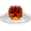 Platinum Perfect Fit Three Stone Pear Diamond Ring with Luxe Ballad Diamond Ring
