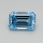 0.41 Ct. Fancy Intense Blue Emerald Lab Grown Diamond