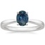 Platinum Petite Taper Solitaire Ring, smalltop view