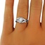 The Zaria Ring, smalltop view on a hand