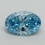 2.03 Ct. Fancy Vivid Blue Oval Lab Grown Diamond