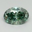 2.09 Ct. Fancy Vivid Green Oval Lab Grown Diamond