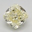 1.11 Ct. Fancy Light Yellow Cushion Lab Grown Diamond