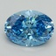 2.18 Ct. Fancy Vivid Blue Oval Lab Grown Diamond