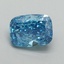 1.37 Ct. Fancy Vivid Blue Cushion Lab Grown Diamond