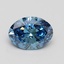 3.01 Ct. Fancy Vivid Blue Oval Lab Grown Diamond