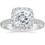 Platinum Sienna Halo Three-Quarter Coverage Diamond Ring (3/4 ct. tw.), smalltop view