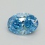 0.55 Ct. Fancy Vivid Blue Oval Lab Grown Diamond