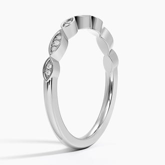 Petal Diamond Ring in Platinum