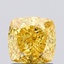 1.54 Ct. Fancy Vivid Yellow Cushion Lab Grown Diamond