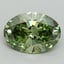 1.74 Ct. Fancy Vivid Green Oval Lab Grown Diamond