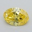 0.51 Ct. Fancy Vivid Yellow Oval Lab Grown Diamond