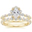 18K Yellow Gold Marseille Halo Diamond Ring (1/2 ct. tw.) with Luxe Marseille Diamond Ring (1/2 ct. tw.)