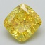 2.74 Ct. Fancy Vivid Yellow Cushion Lab Grown Diamond