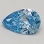 2.00 Ct. Fancy Vivid Blue Pear Lab Grown Diamond