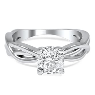 Custom Dynamic Twist Solitaire Ring
