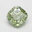 1.50 Ct. Fancy Vivid  Green Cushion Lab Grown Diamond