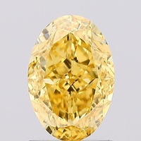 1.25 Ct. Fancy Vivid Yellow Oval Lab Grown Diamond