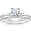 Platinum Four-Prong Petite Comfort Fit Ring with Whisper Eternity Diamond Ring
