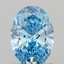1.28 Ct. Fancy Vivid Blue Oval Lab Grown Diamond
