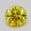 1.13 Ct. Fancy Vivid  Yellow Round Lab Grown Diamond