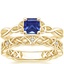 18K Yellow Gold Entwined Celtic Love Knot Ring with Celtic Knot Diamond Ring